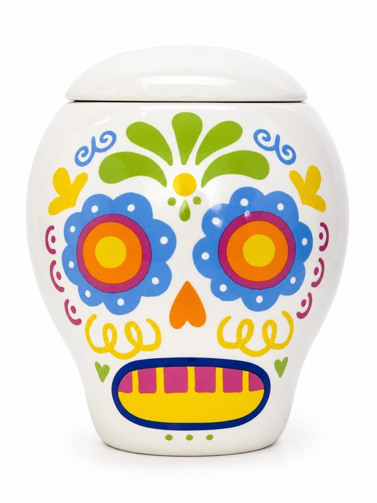 Other - Colorful Day of the Dead Sugar Skull Jar